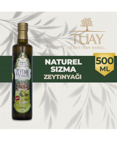 500 CC KOYU RENK CAM ŞİŞE İÇİMLİK ORGANİK NATUREL SIZMA ZEYTİNYAĞI