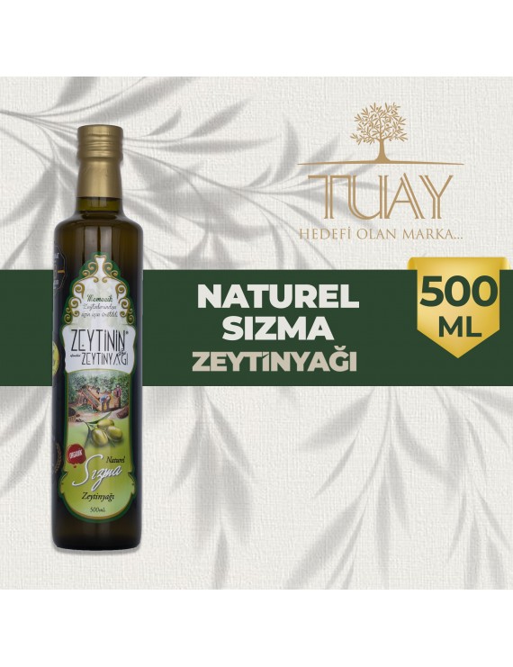 500 CC KOYU RENK CAM ŞİŞE İÇİMLİK ORGANİK NATUREL SIZMA ZEYTİNYAĞI